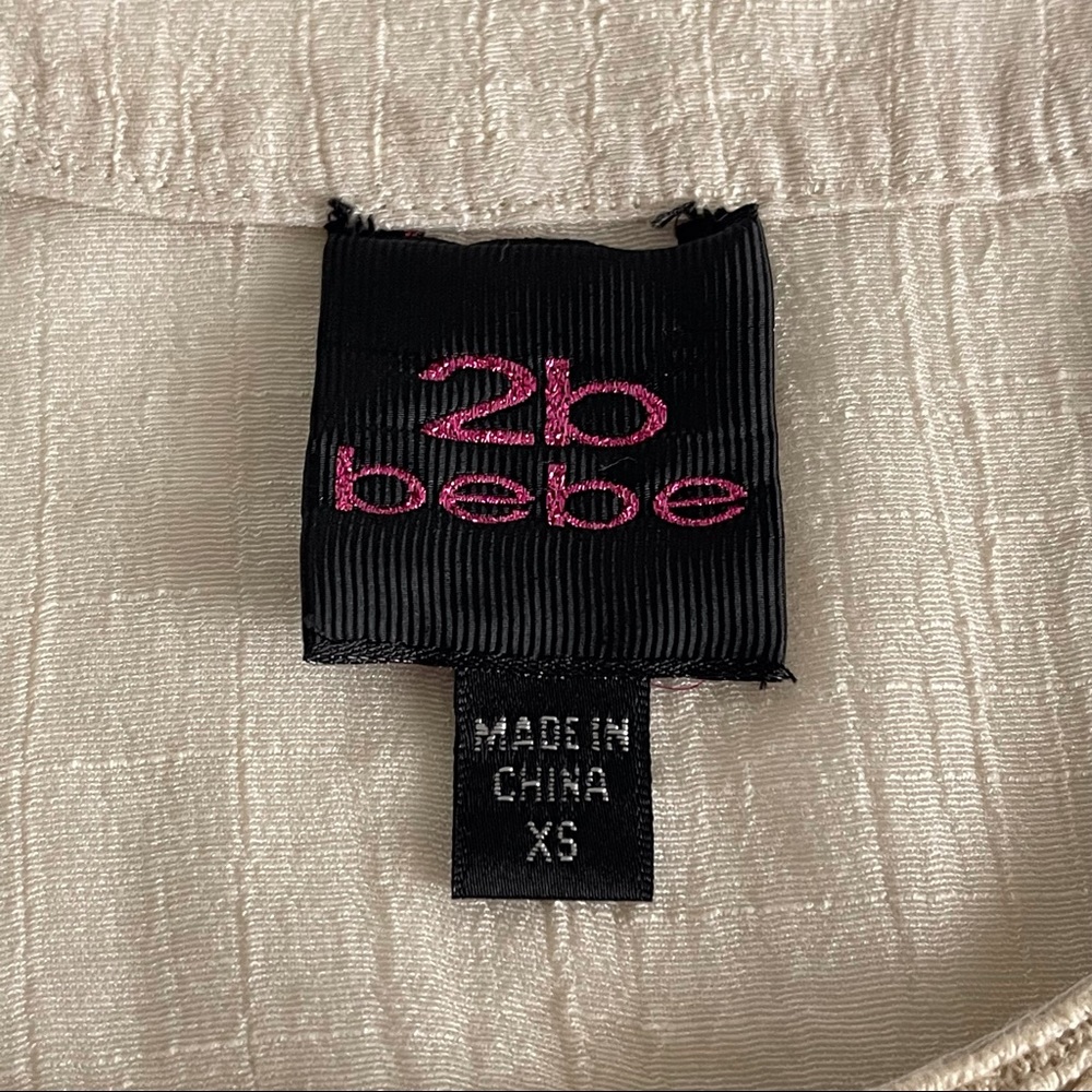 2b Bebe Boho Bohemian Flutter Sleeve Beaded Croch… - image 7